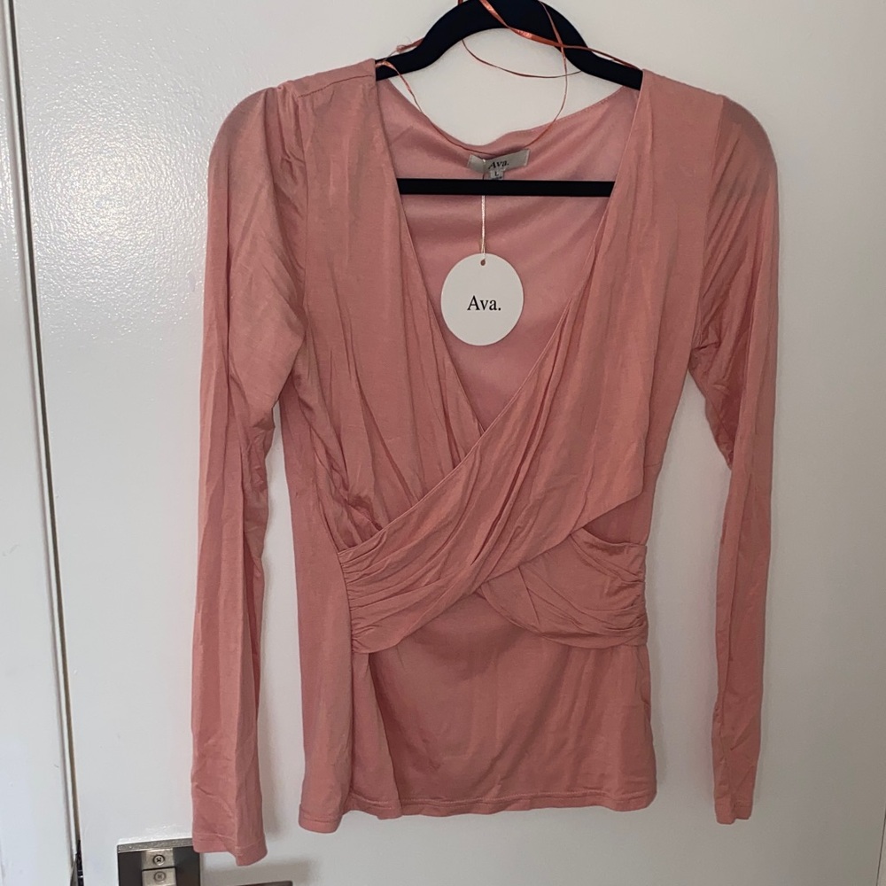 Pink Wrap Blouse